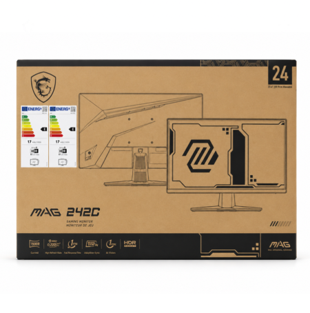 شاشة ألعاب منحنية MSI MAG 242C مقاس 24 إنش 200Hz